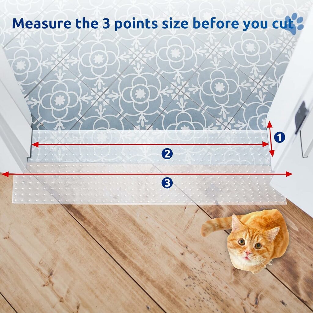 3.6FT Carpet Protector for Cats,Non Slip Cats Scratch Carpet Protectors for Pets,Carpet Scratch Stopper from Cat/Dog Scratching with Non-Slip Nail for Doorway Carpet Saver DIY Cut