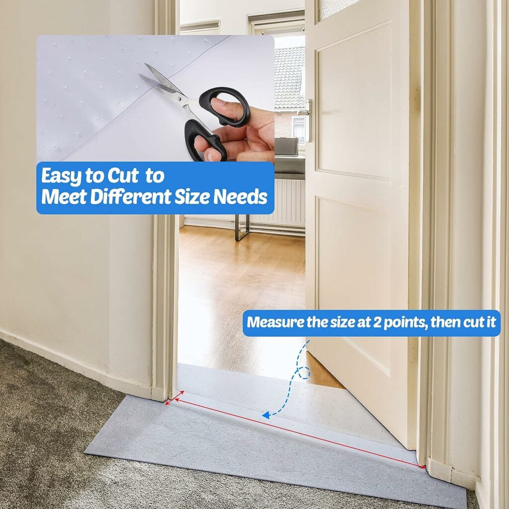 Woanger 9.8 ft Long x 26.9 in Wide Plastic Runners to Protect Carpet, Clear Vinyl Plastic Floor Carpet Protector Easy to Cut Clean Stain Resistant Non Slip Prevent Rugs from Scratching Tearing Wearing